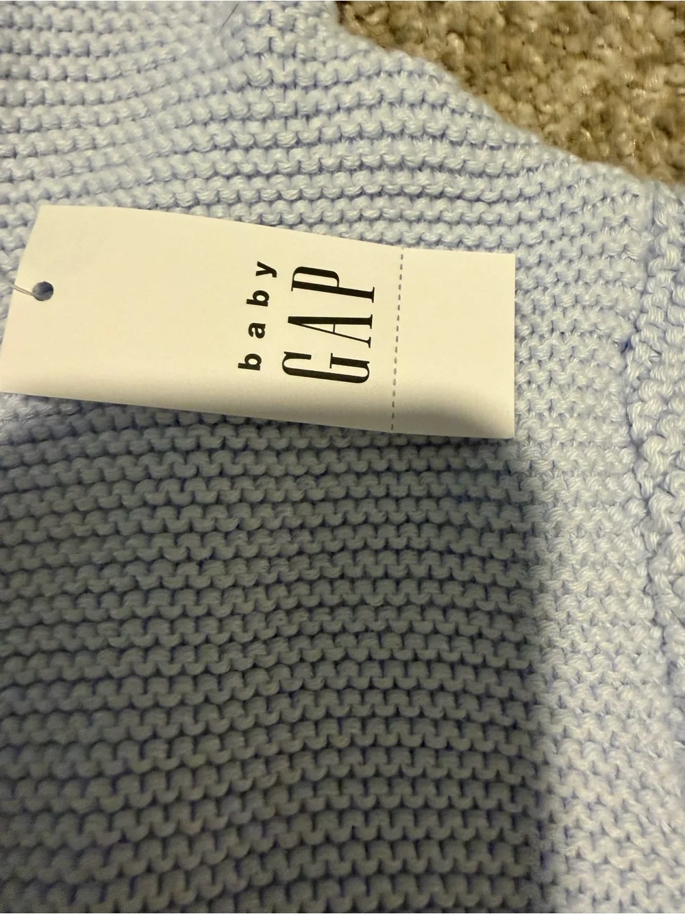 GAP Baby Knit Hooded Cardigan in Baby Blue 18-24 months